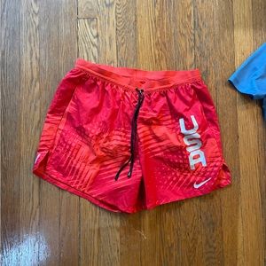 Nike running shorts Dri-Fit (Red w/ USA logo)
